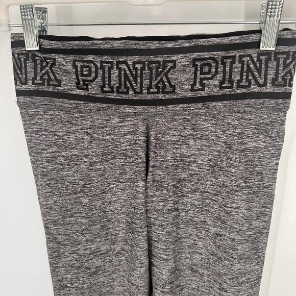 Pink Victoria's Secret Grey Logo Workout Pants Size XS - Picture 2 of 7
